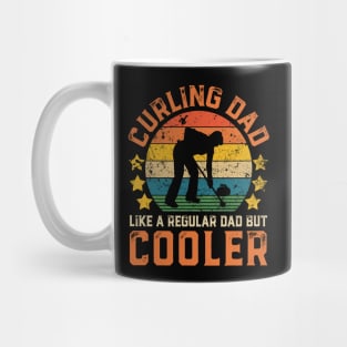 Curling Dad Funny Vintage Curling Father's Day Gift Mug